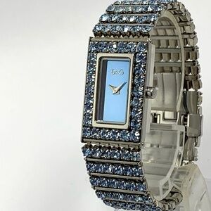 Authentic Dolce&Gabbana D&G Blue Crystal-Embellished Rhinestone Women’s Watch